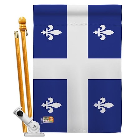 Americana Home & Garden AA-CP-HS-140942-IP-BO-D-US18-AG 28 X 40 In. Quebec Flags Of The World Canada Provinces Impressions Decorative Vertical Double 